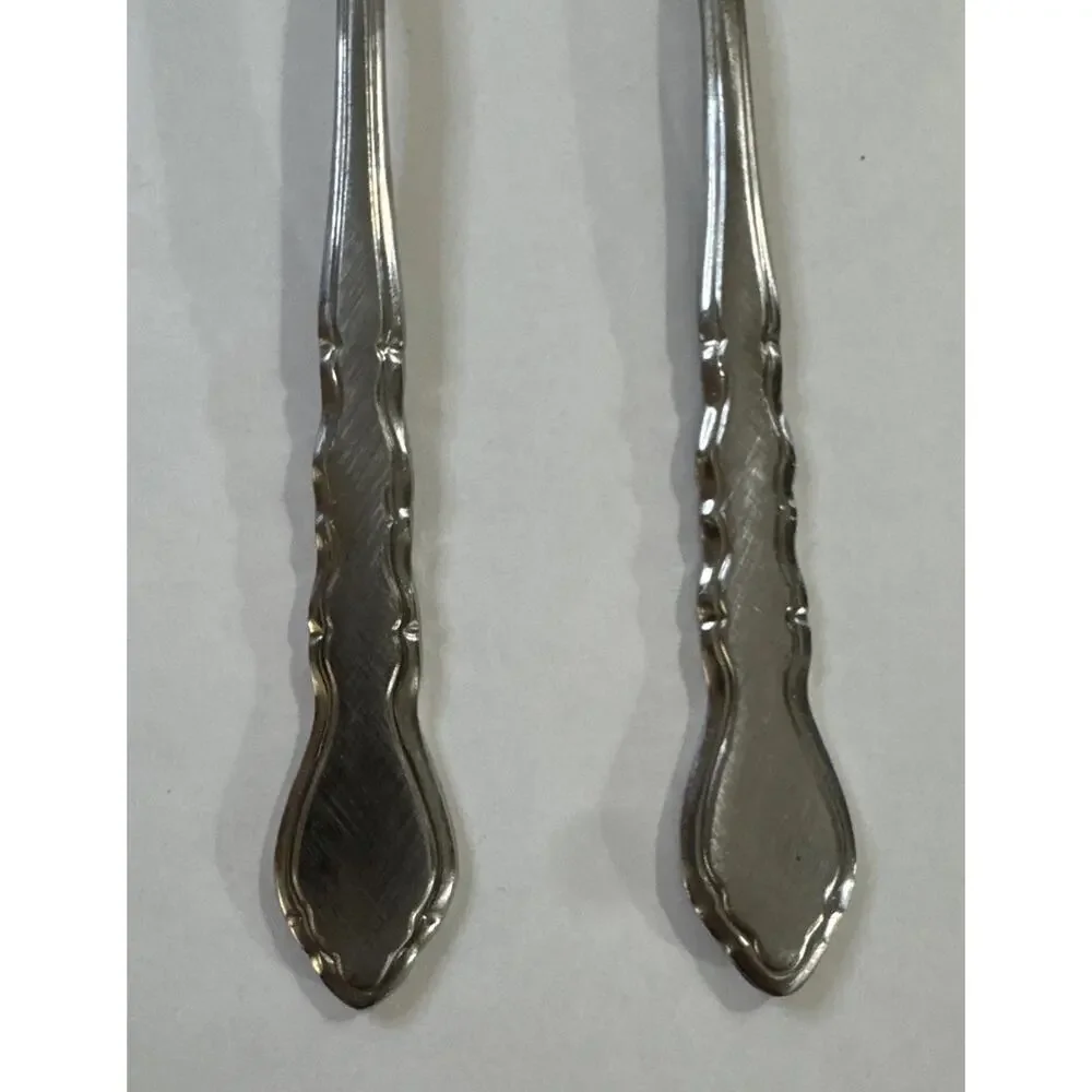 Estia ESI14 Vintage Stainless Serving Set 4 Pc Hostess Spoon Butter Knife MCM